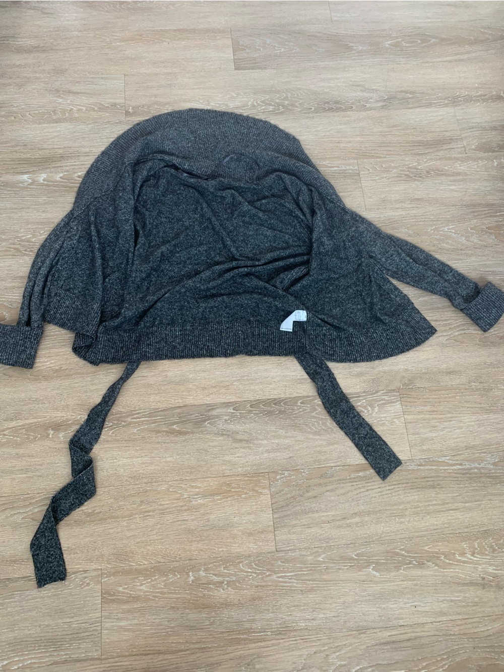 Banana Republic Charcoal Tie-Front Cardigan Size M